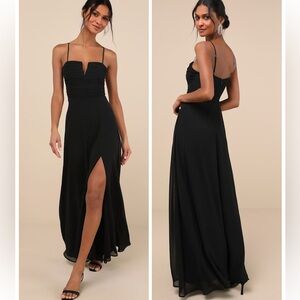 Lulu's Black Maxi Dress NWT Medium 6/8